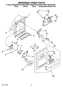 DISPENSER FRONT PARTS Diagram and Parts List for KSRG22FTBT00  KitchenAid Refrigerator