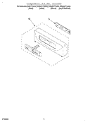 CONTROL PANEL Diagram and Parts List for KEMS377GAL3  KitchenAid Microwave Oven Combo