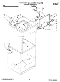 TOP AND CABINET, LIT/OPTIONAL Diagram and Parts List for KAWE678BAL0  KitchenAid Washer