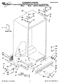 CABINET PARTS Diagram and Parts List for ED2VHEXTB01  Whirlpool Refrigerator
