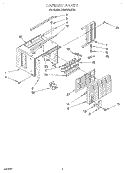 CABINET Diagram and Parts List for BHAC0700FS0  Whirlpool Air Conditioner