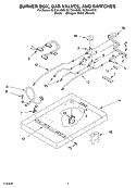 SECTION Diagram and Parts List for GLT3614GT3  Whirlpool Cooktop