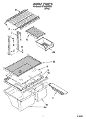 SHELF PARTS Diagram and Parts List for RT18HDXPQ01  Roper Refrigerator