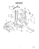 FRAME Diagram and Parts List for 4KUCC151T4  KitchenAid Trash Compactor