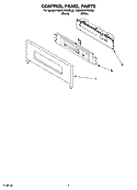 CONTROL PANEL PARTS Diagram and Parts List for KEBC276KBL02  KitchenAid Wall Oven