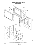 DOOR AND LATCH Diagram and Parts List for MW8550XS0  Whirlpool Microwave