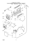 ICE MAKER, OPTIONAL Diagram and Parts List for KSRB27FHBL04  KitchenAid Refrigerator
