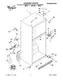 CABINET Diagram and Parts List for ET18NKXDG04  Whirlpool Refrigerator