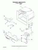 FREEZER LINER PARTS Diagram and Parts List for ITB19440Q00  Inglis Refrigerator
