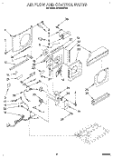 AIRFLOW AND CONTROL Diagram and Parts List for AR0500XW5  Whirlpool Air Conditioner