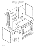 EXTERNAL OVEN Diagram and Parts List for FGP355VL0  Whirlpool Range