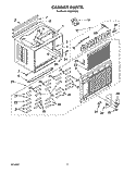 CABINET Diagram and Parts List for CA29WC50  Whirlpool Air Conditioner