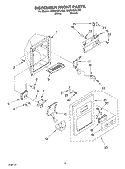 DISPENSER FRONT Diagram and Parts List for GD2NHGXLQ00  Whirlpool Refrigerator