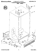 CABINET Diagram and Parts List for KSHS22QBWH01  KitchenAid Refrigerator