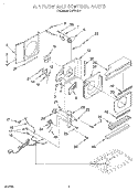 AIRFLOW AND CONTROL Diagram and Parts List for CA5WM46  Crosley Air Conditioner