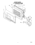 DOOR Diagram and Parts List for MT8078XEB0  Whirlpool Microwave
