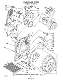 BULKHEAD Diagram and Parts List for LG9801XPW0  Whirlpool Dryer