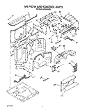 AIR FLOW AND CONTROL Diagram and Parts List for ACQ294XZ0  Whirlpool Air Conditioner