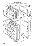 DOOR Diagram and Parts List for ET14JMXAN02  Whirlpool Refrigerator