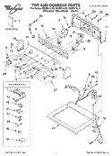 SECTION Diagram and Parts List for GEQ8811LG0  Whirlpool Dryer