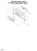 CONTROL PANEL Diagram and Parts List for GBS307PDB5  Whirlpool Wall Oven