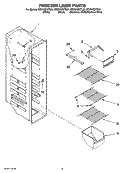 FREEZER LINER PARTS Diagram and Parts List for ED2VHEXTB01  Whirlpool Refrigerator