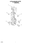 LATCH BOARD Diagram and Parts List for MH7130XEQ3  Whirlpool Microwave