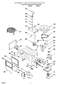 CABINET AND STIRRER PARTS Diagram and Parts List for YGSC278PJB0  Whirlpool Microwave Oven Combo