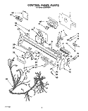 CONTROL PANEL, LIT/OPTIONAL Diagram and Parts List for KUDP230Y1  KitchenAid Dishwasher