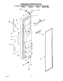 FREEZER DOOR Diagram and Parts List for GS2SHGXKT01  Whirlpool Refrigerator
