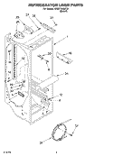 REFRIGERATOR LINER Diagram and Parts List for 4YED7FHQKT01  Whirlpool Refrigerator