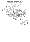 UPPER RACK AND TRACK Diagram and Parts List for GU2300XTKQ0  Whirlpool Dishwasher
