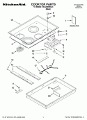 COOKTOP PARTS, OPTIONAL PARTS Diagram and Parts List for KECC506RBL04  KitchenAid Cooktop