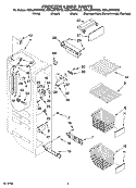 FREEZER LINER PARTS Diagram and Parts List for KSRL25FRBL02  KitchenAid Refrigerator