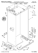 CABINET, LITERATURE Diagram and Parts List for KSSS42MHT00  KitchenAid Refrigerator