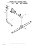 UPPER WASH AND RINSE PARTS Diagram and Parts List for WDF310PLAD0  Whirlpool Dishwasher