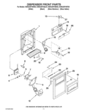 DISPENSER FRONT PARTS Diagram and Parts List for KSRG25FVMS05  KitchenAid Refrigerator