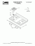 COOKTOP PARTS Diagram and Parts List for TGS326VD0  Estate Range