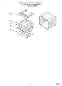 INTERNAL OVEN Diagram and Parts List for RMC275PDQ4  Whirlpool Microwave Oven Combo
