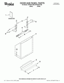 DOOR AND PANEL PARTS Diagram and Parts List for DP1040XTXQ6  Whirlpool Dishwasher