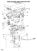 CASE, GEARING AND PLANETARY UNIT Diagram and Parts List for KV25G0XCY4  KitchenAid Mixer