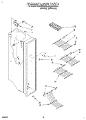 FREEZER LINER Diagram and Parts List for RS20EKXBW00  Roper Refrigerator