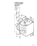 CABINET Diagram and Parts List for LA4000XKW0  Whirlpool Washer