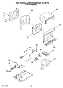 AIR FLOW AND CONTROL PARTS Diagram and Parts List for ACM122PS2  Whirlpool Air Conditioner