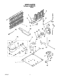 UNIT Diagram and Parts List for 3XARG493WP01  Whirlpool Refrigerator