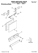 DOOR AND PANEL PARTS Diagram and Parts List for KUDC01TMBL6  KitchenAid Dishwasher
