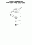 LOWER WASHARM PARTS, OPTIONAL PARTS (NOT INCLUDED) Diagram and Parts List for GU2300XTVQ0  Whirlpool Dishwasher