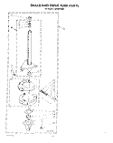 BRAKE AND DRIVE TUBE Diagram and Parts List for LA9800XSW2  Whirlpool Washer