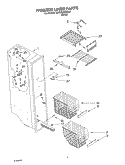 FREEZER LINER PARTS Diagram and Parts List for 3XES2SHGKQ02  Whirlpool Refrigerator