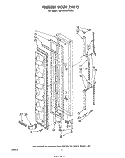 Part Location Diagram of 941255 Whirlpool Freezer, Door Panel (Coffee)